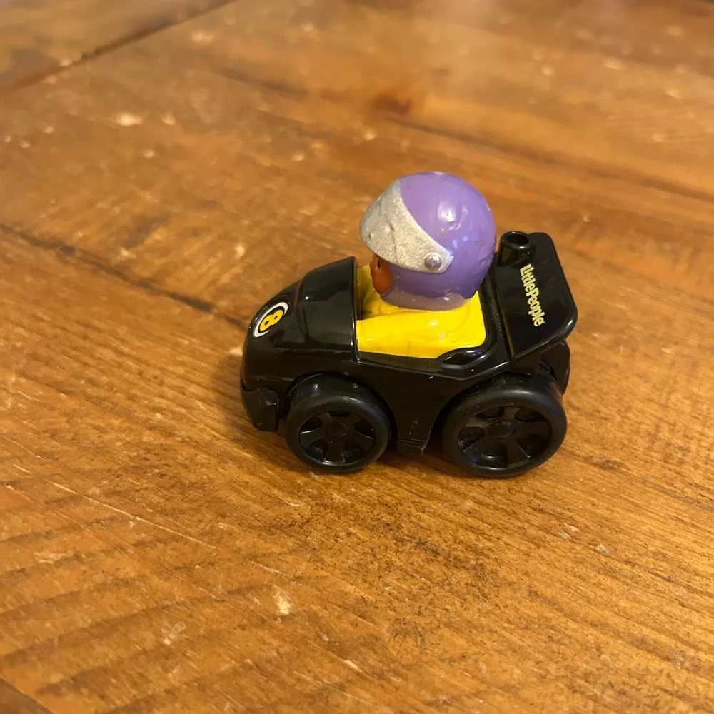 Fisher Price Little People #8 race car wheelie as  is